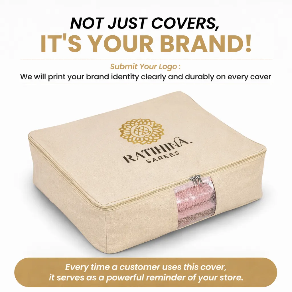 Cotton Canvas Storage Bag - 17x14x4.5 Inch, 410 GSM