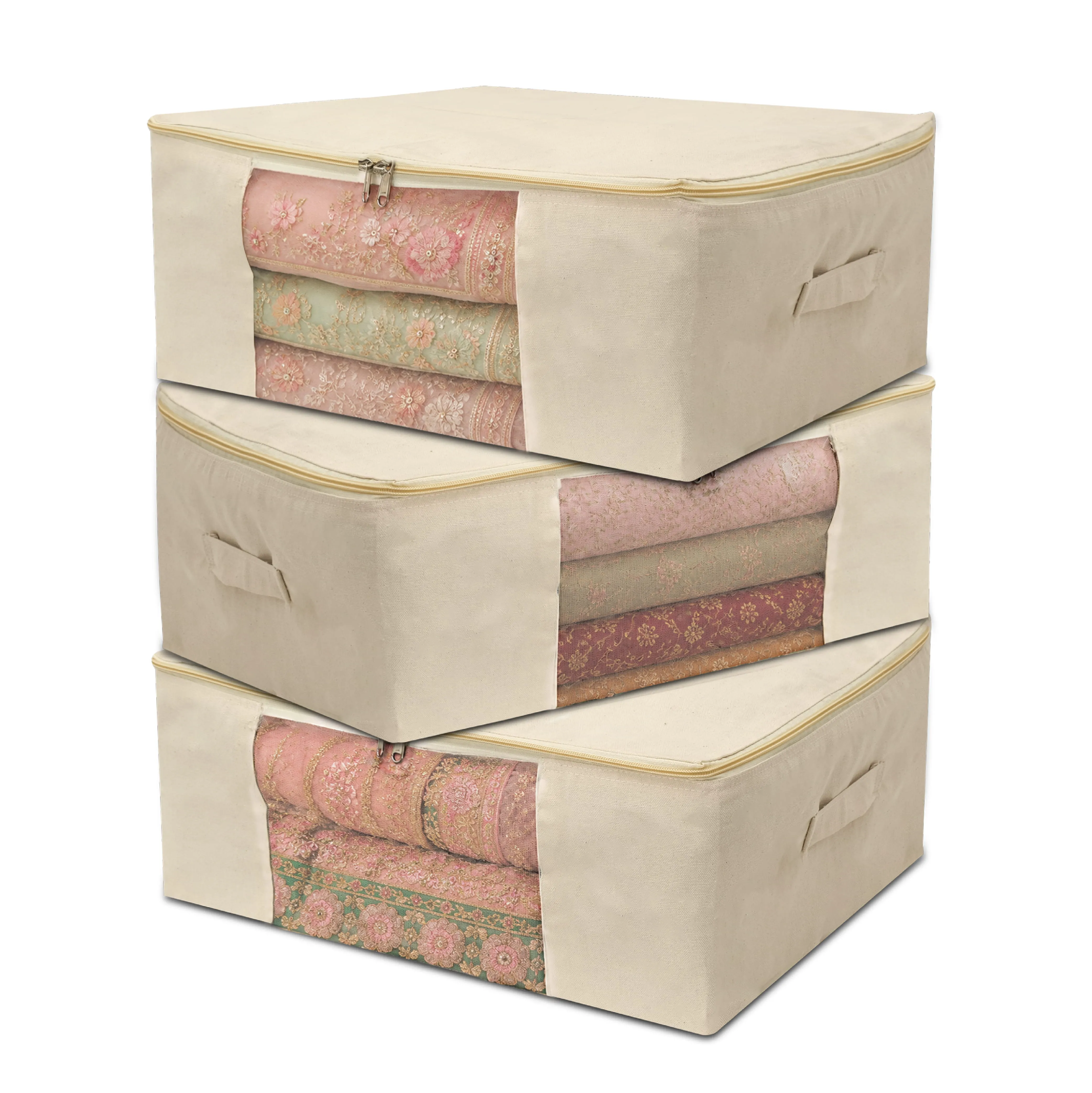 Cotton Canvas Storage Bag - 17x14x7 Inch, 410 GSM